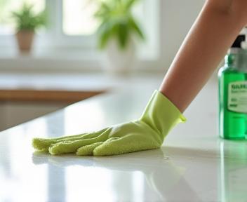 Cleaning kitchen surfaces